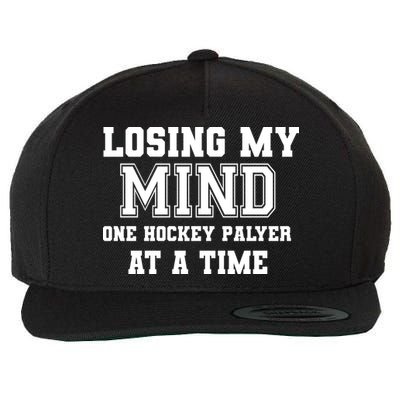 Losing My Mind One Hockey Player At A Time Father's Day Gift Wool Snapback Cap