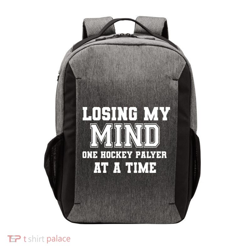 Losing My Mind One Hockey Player At A Time Father's Day Gift Vector Backpack