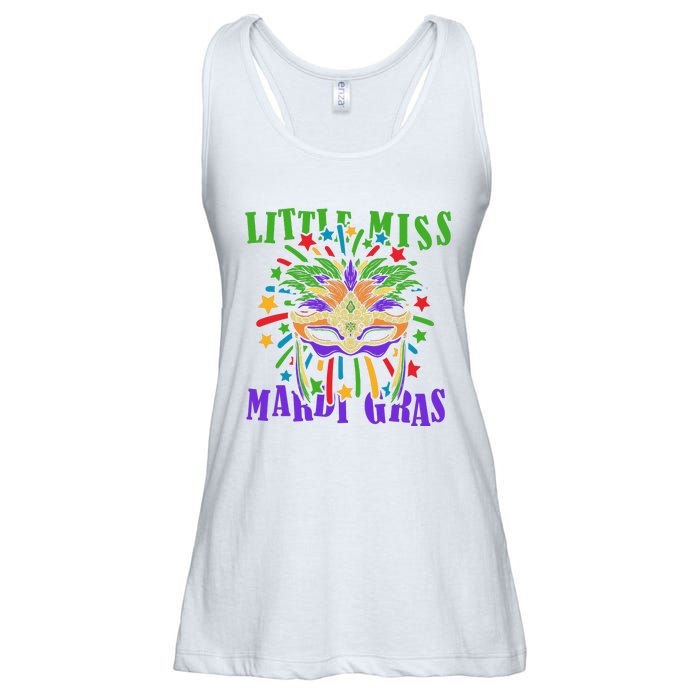 Little Miss Mardi Gras Funny Mardi Gras Costume Ladies Essential Flowy Tank