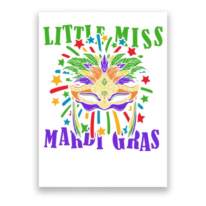 Little Miss Mardi Gras Funny Mardi Gras Costume Poster