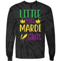 Little Miss Mardi Gras Tie-Dye Long Sleeve Shirt