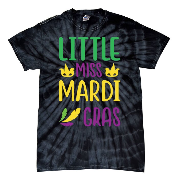 Little Miss Mardi Gras Tie-Dye T-Shirt