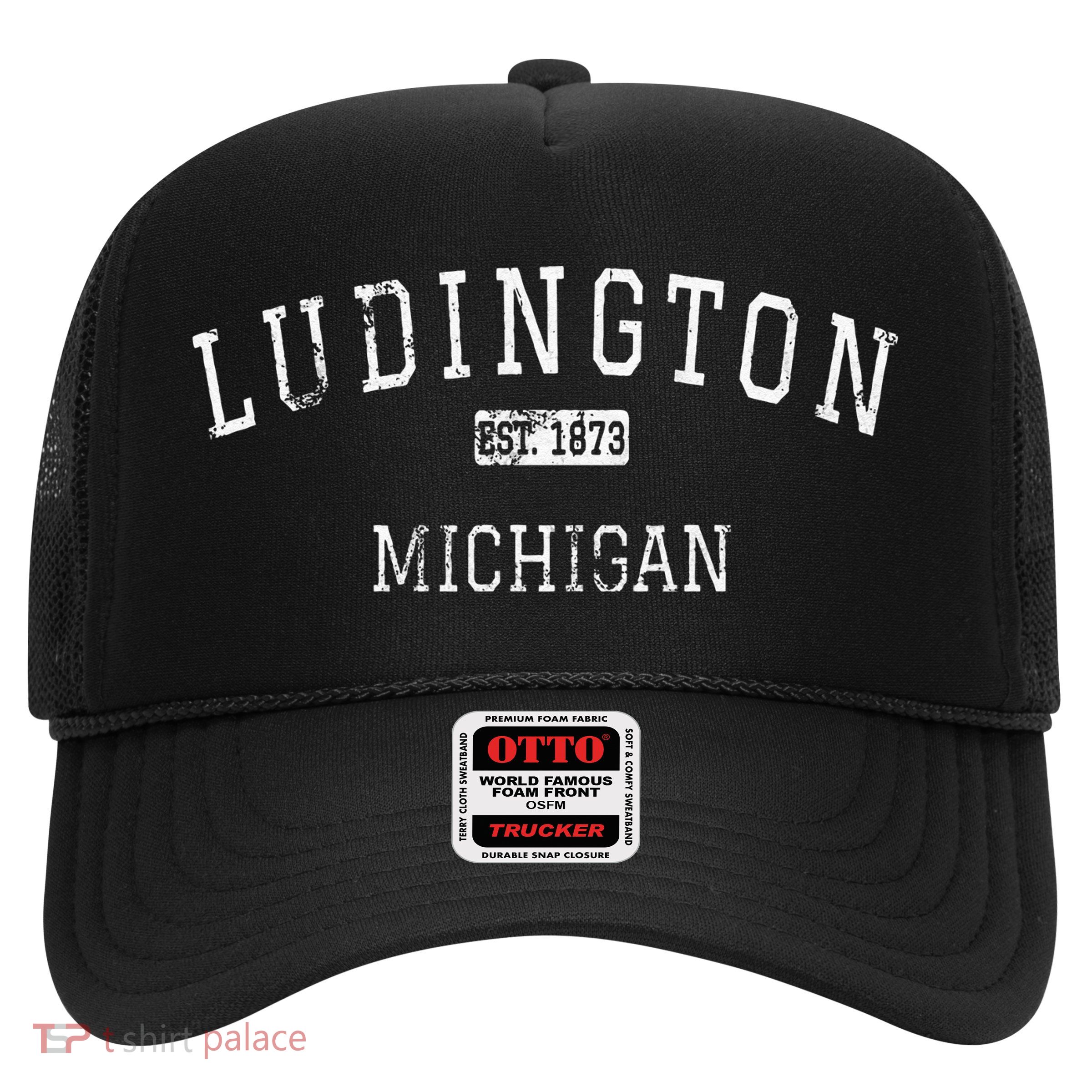 Ludington Michigan MI Vintage Trucker Hat