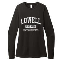 Lowell Massachusetts Ma Vintage Sports Womens CVC Long Sleeve Shirt