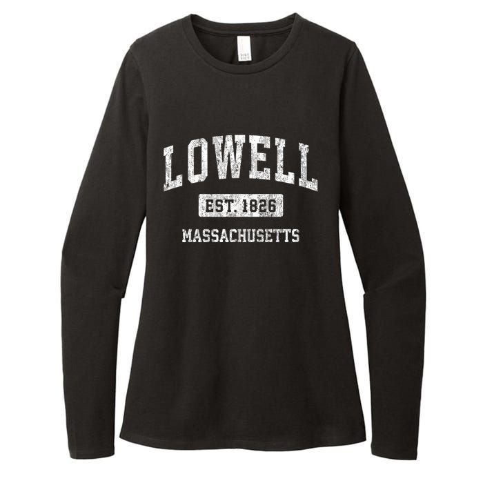 Lowell Massachusetts Ma Vintage Sports Womens CVC Long Sleeve Shirt