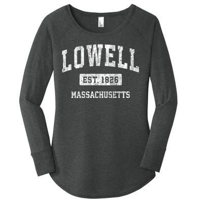 Lowell Massachusetts Ma Vintage Sports Women's Perfect Tri Tunic Long Sleeve Shirt