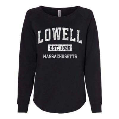 Lowell Massachusetts Ma Vintage Sports Womens California Wash Sweatshirt