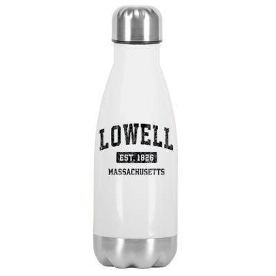 Lowell Massachusetts Ma Vintage Sports Stainless Steel Insulated Water Bottle