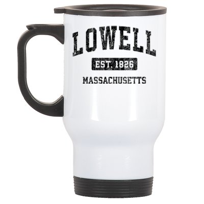 Lowell Massachusetts Ma Vintage Sports Stainless Steel Travel Mug