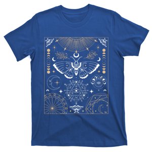 Luna Moth Moon Phases Witchy Dark Academia Aesthetic Gift T-Shirt