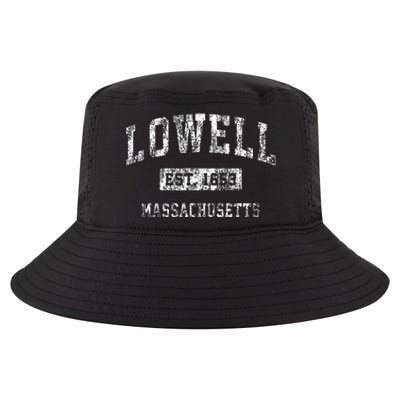 Lowell Massachusetts Ma Vintage Established Sports Cool Comfort Performance Bucket Hat