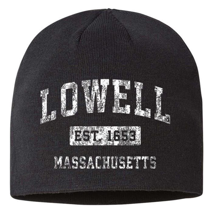 Lowell Massachusetts Ma Vintage Established Sports Sustainable Beanie