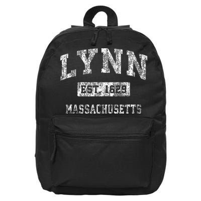Lynn Massachusetts Ma Vintage Established Sports 16 in Basic Backpack