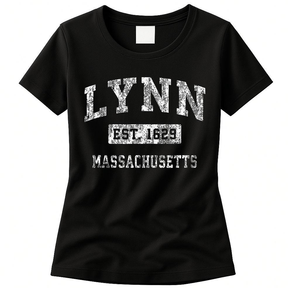 Lynn Massachusetts Ma Vintage Established Sports Womens T-Shirt