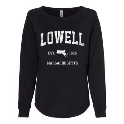 Lowell Massachusetts Ma Vintage Sports Womens California Wash Sweatshirt