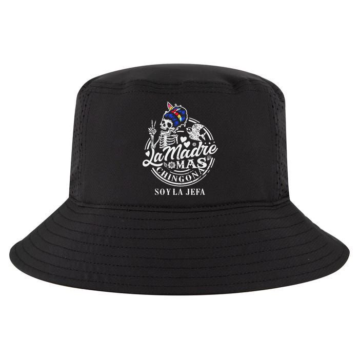 La Madre Mas Chingona Soy La Jefa Skeleton Lover Cool Comfort Performance Bucket Hat