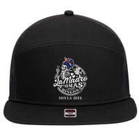 La Madre Mas Chingona Soy La Jefa Skeleton Lover 7 Panel Mesh Trucker Snapback Hat