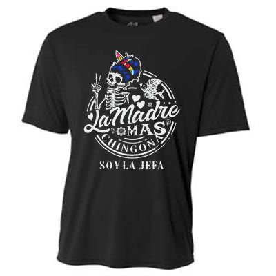 La Madre Mas Chingona Soy La Jefa Skeleton Lover Cooling Performance Crew T-Shirt