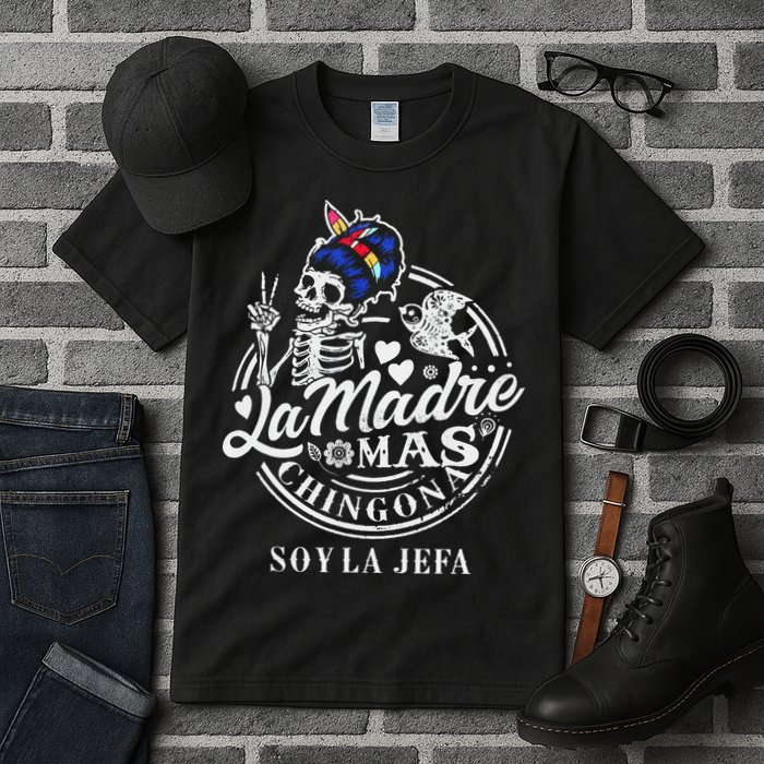 La Madre Mas Chingona Soy La Jefa Skeleton Lover Tall T-Shirt