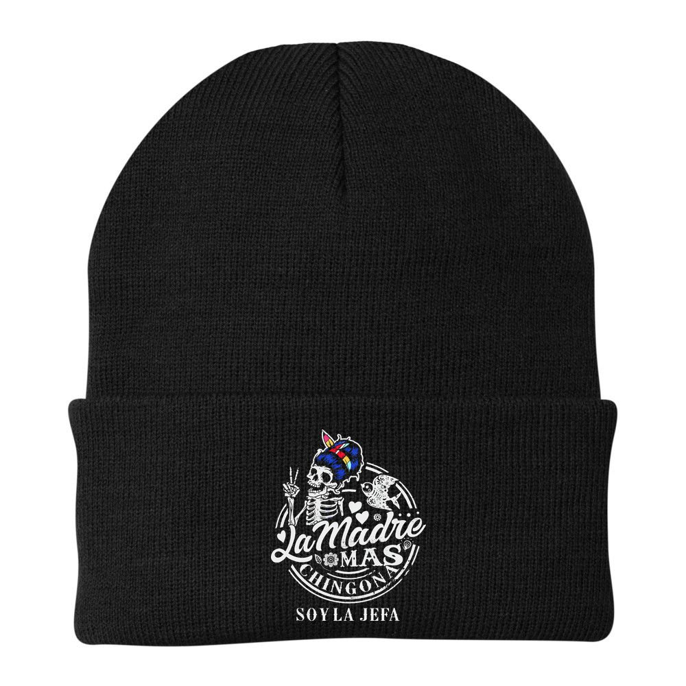 La Madre Mas Chingona Soy La Jefa Skeleton Lover Beanie