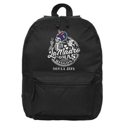 La Madre Mas Chingona Soy La Jefa Skeleton Lover 16 in Basic Backpack