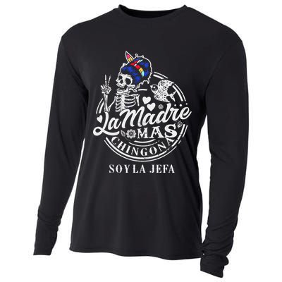 La Madre Mas Chingona Soy La Jefa Skeleton Lover Cooling Performance Long Sleeve Crew