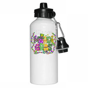 Little Miss Mardi Gras Carnival Women Aluminum Water Bottle