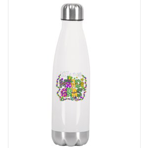 Little Miss Mardi Gras Carnival Women Stainless Steel Insulated Water Bottle