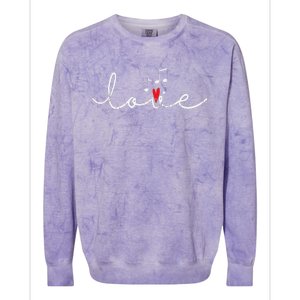 Love Music Notes Colorblast Crewneck Sweatshirt