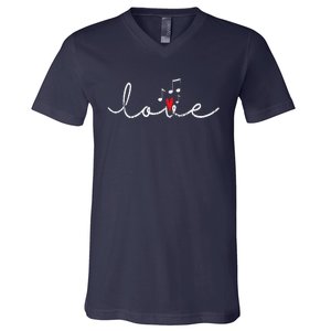 Love Music Notes V-Neck T-Shirt