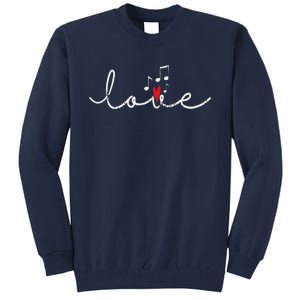 Love Music Notes Tall Sweatshirt