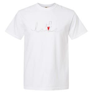 Love Music Notes Garment-Dyed Heavyweight T-Shirt