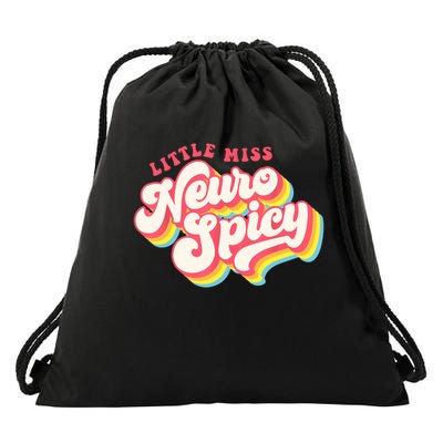 Little Miss Neuro Spicy Neurodiversity Adhd Autism Health  Drawstring Bag