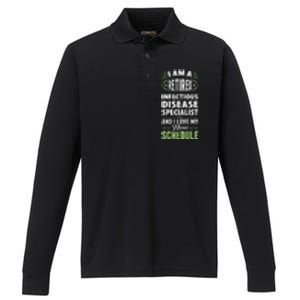 Love My New Schedule Retired Infectious Disease Specialist Performance Long Sleeve Polo