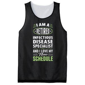 Love My New Schedule Retired Infectious Disease Specialist Mesh Reversible Basketball Jersey Tank