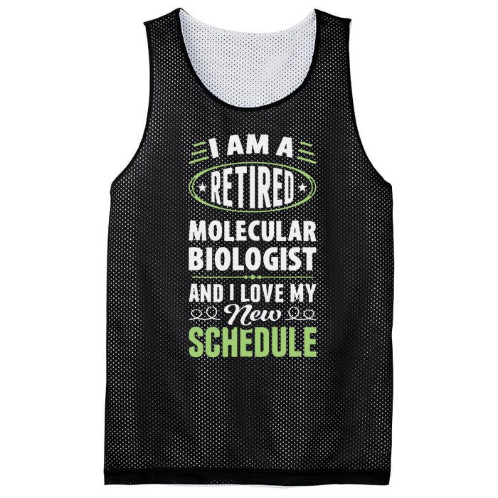 Love My New Schedule Retired Molecular Biologist Mesh Reversible Basketball Jersey Tank