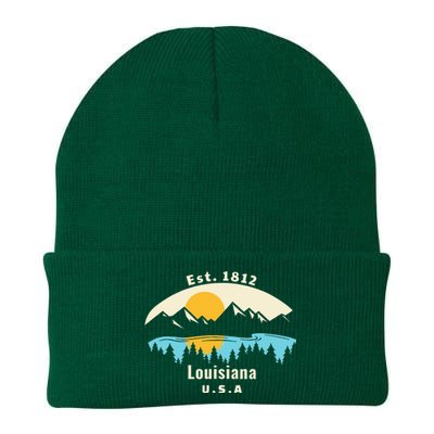 Louisiana Mountain Nature Sunset River Camping Hiking Knit Cap Winter Beanie