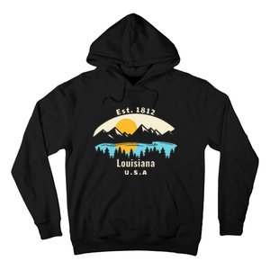 Louisiana Mountain Nature Sunset River Camping Hiking Hoodie