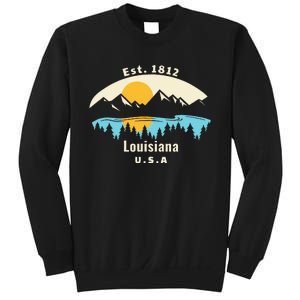 Louisiana Mountain Nature Sunset River Camping Hiking Sweatshirt