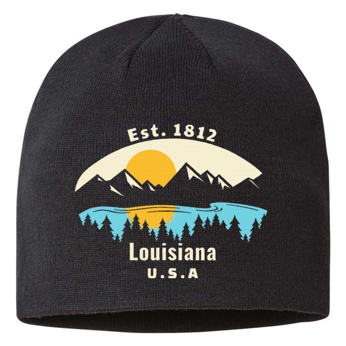 Louisiana Mountain Nature Sunset River Camping Hiking Sustainable Beanie