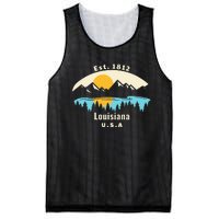 Louisiana Mountain Nature Sunset River Camping Hiking Mesh Reversible Basketball Jersey Tank