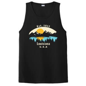 Louisiana Mountain Nature Sunset River Camping Hiking PosiCharge Competitor Tank