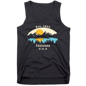 Louisiana Mountain Nature Sunset River Camping Hiking Tank Top