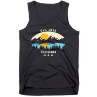 Louisiana Mountain Nature Sunset River Camping Hiking Tank Top