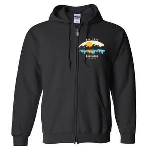 Louisiana Mountain Nature Sunset River Camping Hiking Full Zip Hoodie