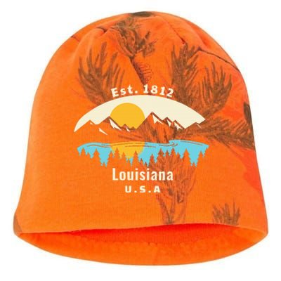 Louisiana Mountain Nature Sunset River Camping Hiking Kati - Camo Knit Beanie