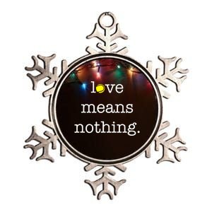 Love Means Nothing Tennis Player Metallic Star Ornament