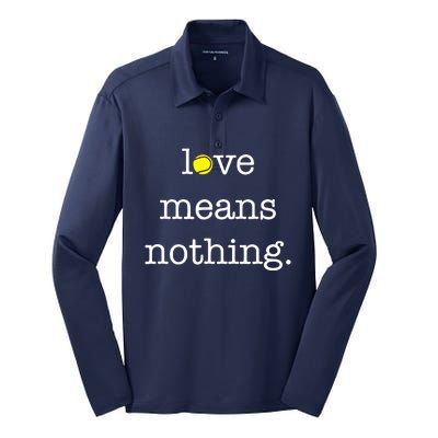 Love Means Nothing Tennis Player Silk Touch Performance Long Sleeve Polo