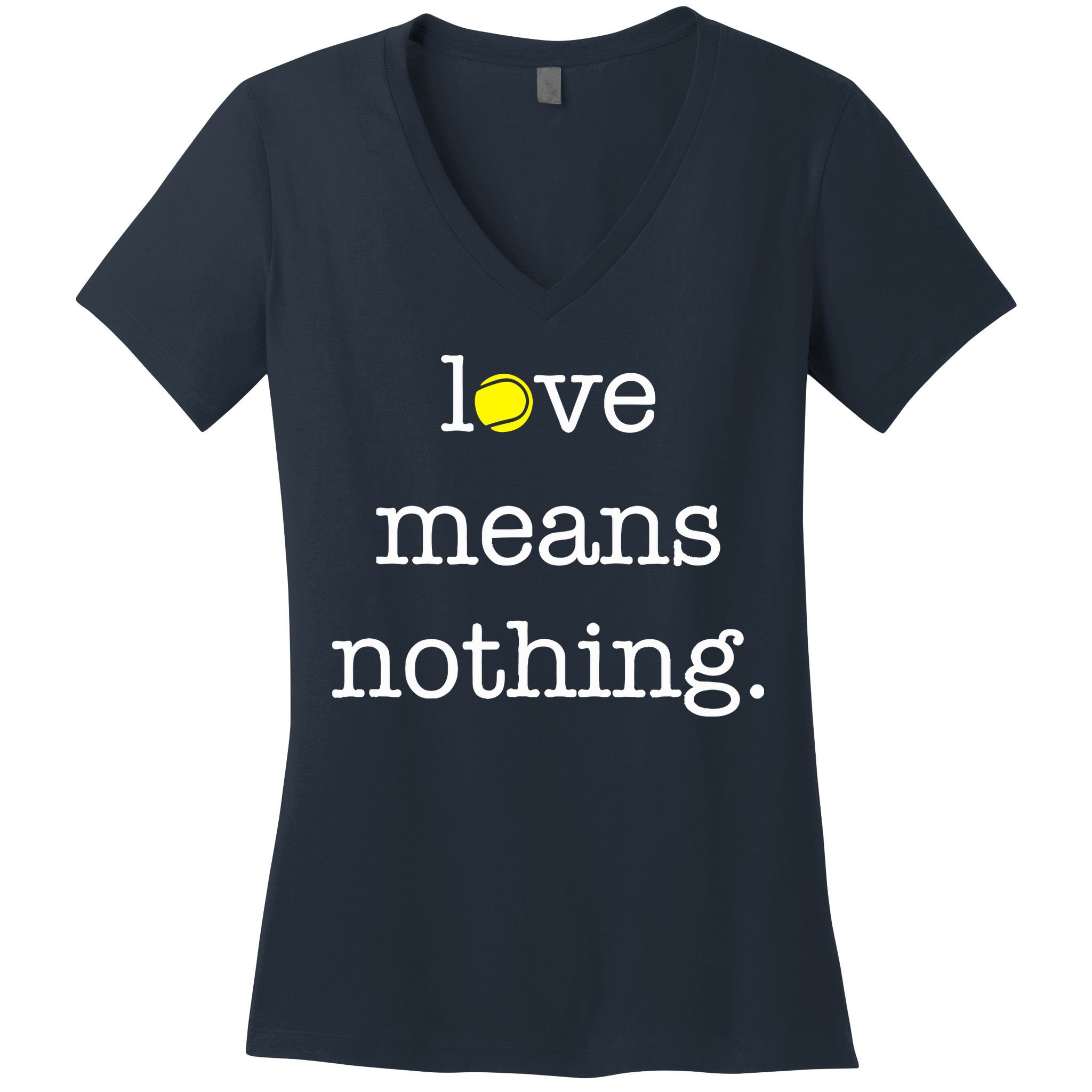Love Means Nothing Tennis Player Women's V-Neck T-Shirt
