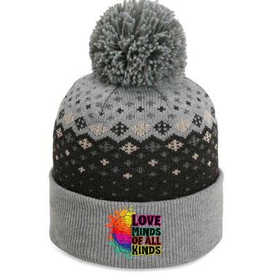 Love Minds Of All Kinds, Neurodiversity, Autism Awareness The Baniff Cuffed Pom Beanie